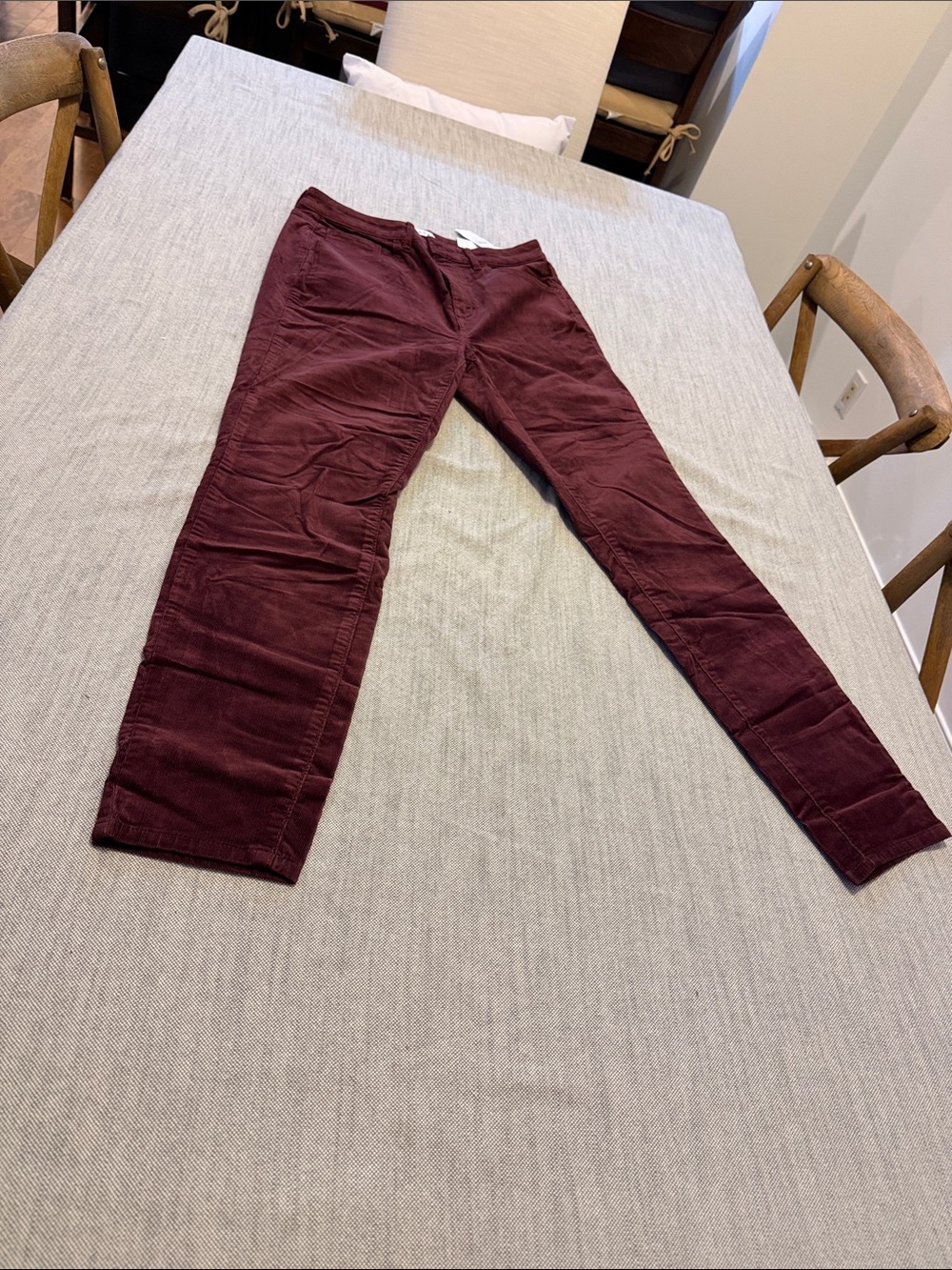 LOFT Women’s Slim Corduroy Jeans in Deep Wine 6 nwt